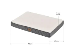 Juskys Hundebett Milow Orthopädisch Wendbar 92x69 cm Beige
