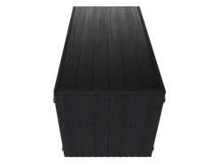 Juskys 2in1 Polyrattan Relax Gartenmöbel Set Jamaika Schwarz Grau