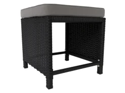 Juskys 2in1 Polyrattan Relax Gartenmöbel Set Jamaika Schwarz Grau