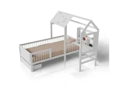 Juskys Kinderbett Yari 90x200 cm Weiß