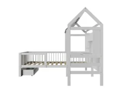Juskys Kinderbett Yari 90x200 cm Weiß