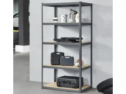 Juskys Lagerregal Basic 200 x 100 x 60 cm Grau