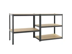 Juskys Lagerregal Basic 200 x 100 x 60 cm Grau