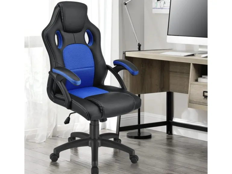 Juskys Racing Schreibtischstuhl Montreal Blau