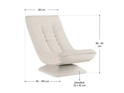 Juskys Relaxsessel Korsika Cord Beige