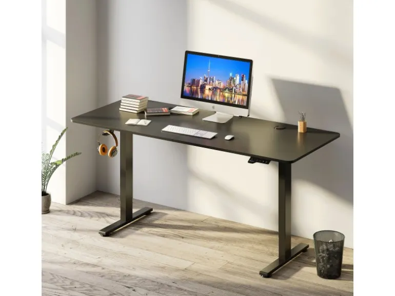 Juskys Schreibtisch Office Stand 120 x 60 cm Schwarz