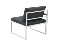 Juskys Sofa Set Gartenmöbel Bari mit Bezügen in Dunkelgrau