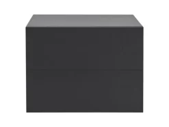 Juskys Wandschrank Nachttisch 40x29x30 cm mit 2 Schubladen Schwarz