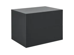 Juskys Wandschrank Nachttisch 40x29x30 cm mit 2 Schubladen Schwarz