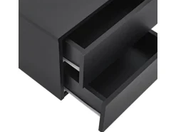 Juskys Wandschrank Nachttisch 40x29x30 cm mit 2 Schubladen Schwarz