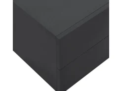 Juskys Wandschrank Nachttisch 40x29x30 cm mit 2 Schubladen Schwarz