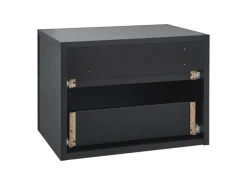 Juskys Wandschrank Nachttisch 40x29x30 cm mit 2 Schubladen Schwarz