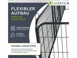 Juskys Welpenauslauf aus Metall 80 x 60 cm 8 Teilig