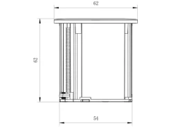 kalb Einbausteckdose 230VAC Tischsteckdose 54mm Rund Für Montage In Und An Möbeln mit EU-Stecker