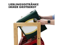 KARAT Bambus-Flaschenkastenständer Flash - Robustes Lagerregal für Büro, Küche, Garage oder Flur - 112 x 106 x 32 cm