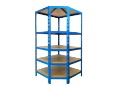 KARAT Eckregal - Hohe Traglast - Individuell Einsetzbar - Blau 180 x 90 x 42 x 60 cm