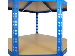 KARAT Eckregal - Hohe Traglast - Individuell Einsetzbar - Blau 180 x 90 x 42 x 60 cm