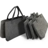 KARAT Filztasche Conny Kaminholztasche 4er Set Einkaufstasche Faltbar Anthrazit