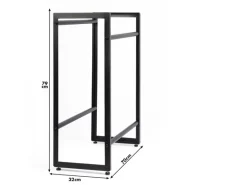 KARAT Flaschenkastenständer Kenji - Robustes Lagerregal für Büro, Küche, Garage oder Flur - Schwarz - 70 x 32 x 79 cm