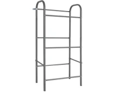 KARAT Flaschenkastenständer Rocket - Regal mit Wandbefestigung - Grau - Für 3 Kästen - 49,5 x 32,5 x 115,5 cm