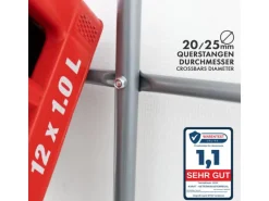 KARAT Flaschenkastenständer Rocket - Regal mit Wandbefestigung - Grau - Für 3 Kästen - 49,5 x 32,5 x 115,5 cm