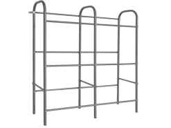 KARAT Flaschenkastenständer Rocket - Regal mit Wandbefestigung - Grau - Für 6 Kästen - 96 x 32,5 x 115,5 cm
