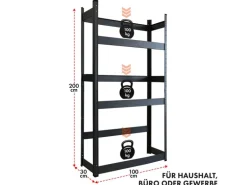 KARAT Flaschenkastenständer Osaka Getränkekistenregal für 9 Kästen 200 x 100 x 30 cm