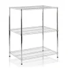 KARAT Gitterregal Everest 210 kg Belastbarkeit 3 Böden Verchromt 60 x 35 x 90 cm