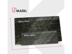 KARAT Glas Memoboard Stone Design mit Magneten und Montagematerial 46 x 91 cm