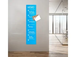 KARAT Glas Wochenplaner Kia Türkis To Do Liste Universal Einsetzbar 20 x 80 cm
