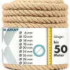 Karat Juteseil Ø 6 mm Kletterseil Extra Stark Universell Einsetzbar Länge 25 Meter