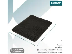KARAT Katzenstreumatte Charly in Wabendesign Abwaschbar Anthrazit 61 x 38 cm