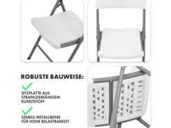 KARAT Klappstuhl Okinawa Gartenstuhl für Garten Terrasse Balkon Robust 2er-Set