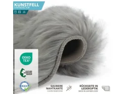 KARAT Kunstfell Nelly Flauschiges Dekofell Individuell Einsetzbar Grey