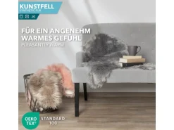 KARAT Kunstfell Nelly Flauschiges Dekofell Individuell Einsetzbar Grey