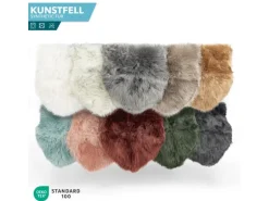 KARAT Kunstfell Nelly Flauschiges Dekofell Individuell Einsetzbar Ivory