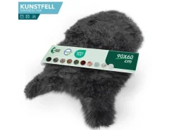 KARAT Kunstfell Nelly Flauschiges Dekofell Individuell Einsetzbar Charcoal Grey