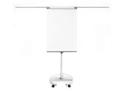 KARAT Mobiles Flipchart Shark Premium mit Rollenfuß und 2 Papierhaltern 73 x 104 cm