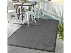 KARAT Outdoor Teppich Lucca mit Bordüre Witterungsbeständig und Modern 70 x 130 cm