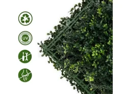 KARAT Pflanzenwand Boxwood Kunstpflanze zur Dekoration 50 x 50 cm