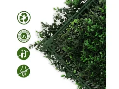 KARAT Pflanzenwand Buxus Kunstpflanze zur Dekoration 50 x 50 cm