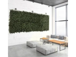 KARAT Pflanzenwand Eucalyptus Kunstpflanze zur Dekoration 50 x 50 cm