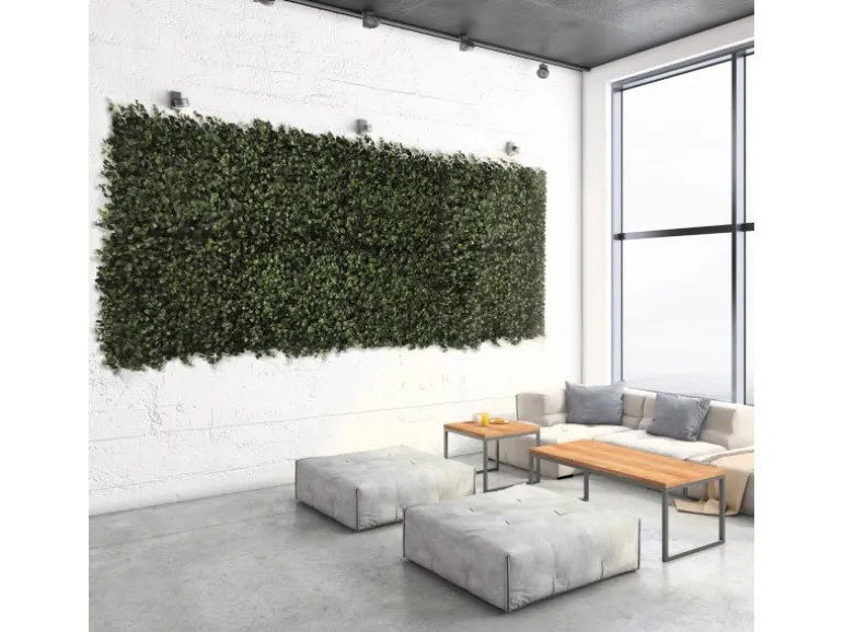 KARAT Pflanzenwand Eucalyptus Kunstpflanze zur Dekoration 50 x 50 cm