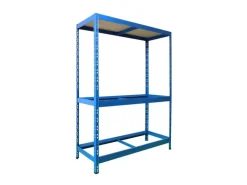 KARAT Reifenregal - Belastbares Kellerregal - 180 x 130 x 50 cm - Blau