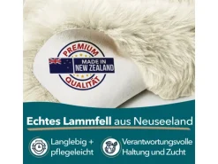 KARAT Schaffell Audrey Natürliches Premium Lammfell Individuell Einsetzbar Ivory