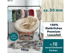 KARAT Schaffell Audrey Natürliches Premium Lammfell Individuell Einsetzbar Ivory
