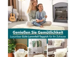 KARAT Schaffell Audrey Natürliches Premium Lammfell Individuell Einsetzbar Ivory