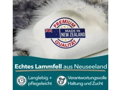 KARAT Schaffell Audrey Natürliches Premium Lammfell Individuell Einsetzbar Black Tip