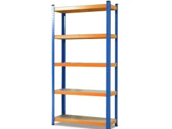 KARAT Schwerlastregal Blau-Orange Traglast bis 875 kg 180 x 120 x 45 cm