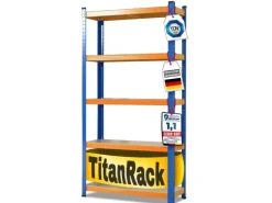 KARAT Schwerlastregal Blau-Orange Traglast bis 875 kg 180 x 120 x 45 cm